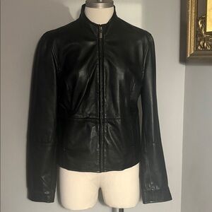 Nicole Miller New York Large Black Leather Jacket